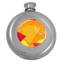 Watermelon Flower Round Hip Flask (5 Oz) by Bedest