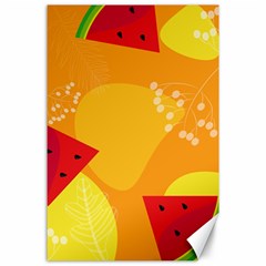 Watermelon Flower Canvas 24  X 36  by Bedest