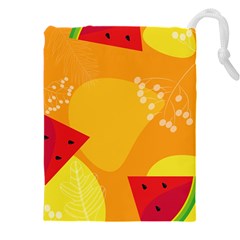 Watermelon Flower Drawstring Pouch (5xl) by Bedest