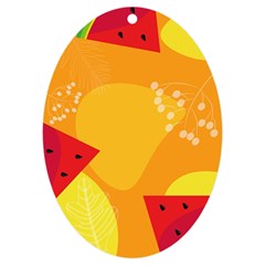 Watermelon Flower Uv Print Acrylic Ornament Oval