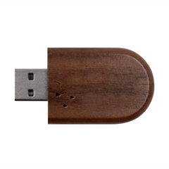 Watermelon Flower Wood Oval Usb Flash Drive by Bedest