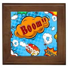 Comical Words Animals Comic Omics Crazy Graffiti Framed Tile by Bedest