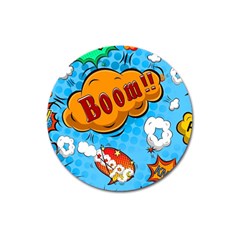 Comical Words Animals Comic Omics Crazy Graffiti Magnet 3  (round) by Bedest