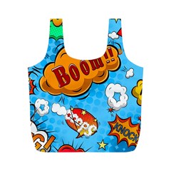 Comical Words Animals Comic Omics Crazy Graffiti Full Print Recycle Bag (m) by Bedest