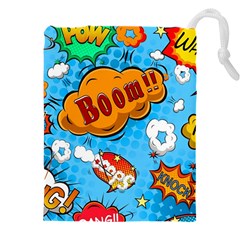 Comical Words Animals Comic Omics Crazy Graffiti Drawstring Pouch (4xl) by Bedest