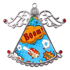 Comical Words Animals Comic Omics Crazy Graffiti Metal Angel With Crystal Ornament by Bedest