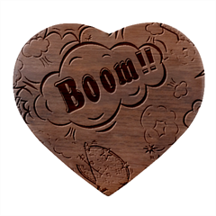 Comical Words Animals Comic Omics Crazy Graffiti Heart Wood Jewelry Box by Bedest