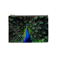 Peacock Bird Feathers Pheasant Nature Animal Texture Pattern Cosmetic Bag (medium) by Bedest