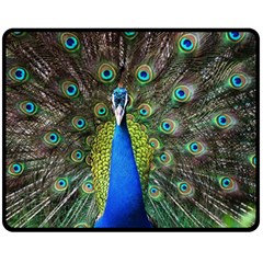 Peacock Bird Feathers Pheasant Nature Animal Texture Pattern Fleece Blanket (medium) by Bedest