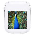 Peacock Bird Feathers Pheasant Nature Animal Texture Pattern Hard PC AirPods 1/2 Case Front