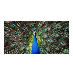 Peacock Bird Feathers Pheasant Nature Animal Texture Pattern Satin Wrap 35  X 70  by Bedest