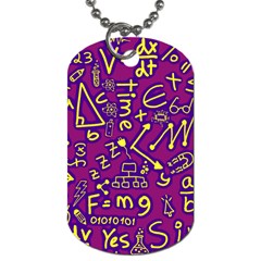 Background Doodles Math Dog Tag (one Side) by Bedest