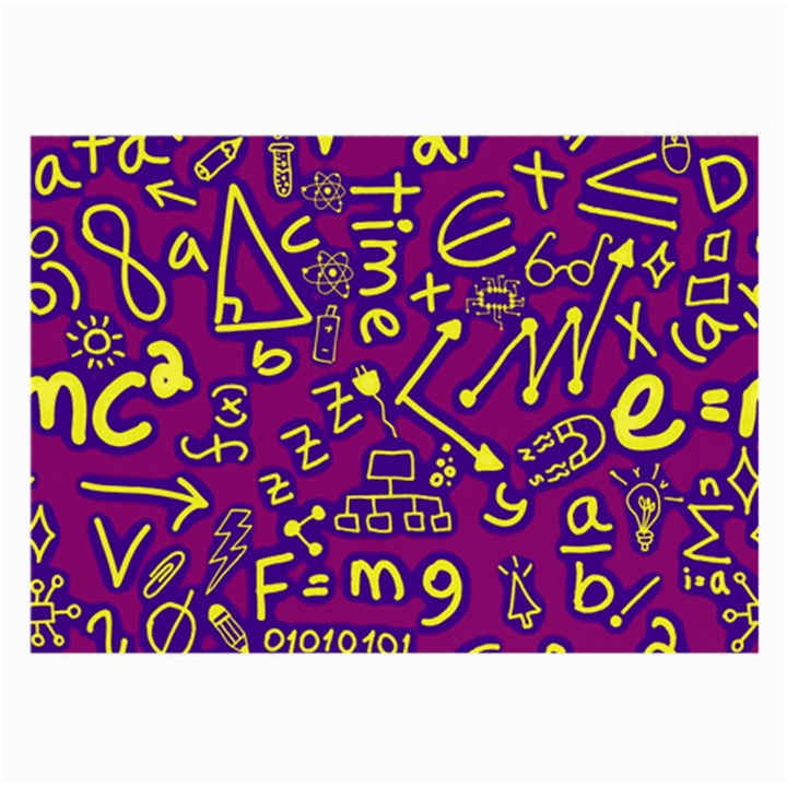 Background Doodles Math Large Glasses Cloth (2 Sides)