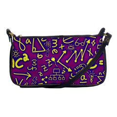 Background Doodles Math Shoulder Clutch Bag by Bedest