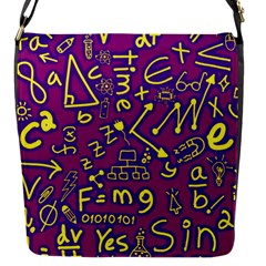 Background Doodles Math Flap Closure Messenger Bag (s) by Bedest