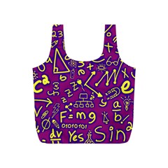 Background Doodles Math Full Print Recycle Bag (s) by Bedest