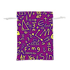 Background Doodles Math Lightweight Drawstring Pouch (l) by Bedest