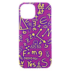 Background Doodles Math Iphone 15 Plus Black Uv Print Pc Hardshell Case by Bedest