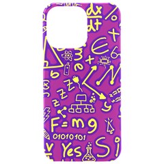 Background Doodles Math Iphone 15 Pro Max Black Uv Print Pc Hardshell Case by Bedest