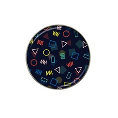 Memphis Seamless Patterns Abstract Jumble Textures Hat Clip Ball Marker (4 pack)