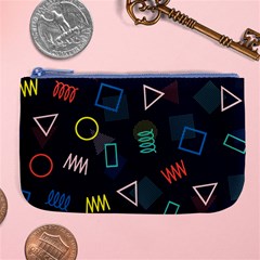 Memphis Seamless Patterns Abstract Jumble Textures Large Coin Purse