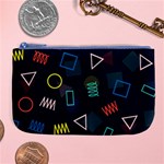 Memphis Seamless Patterns Abstract Jumble Textures Large Coin Purse Front