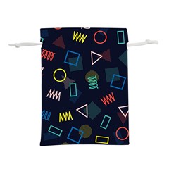 Memphis Seamless Patterns Abstract Jumble Textures Lightweight Drawstring Pouch (L)