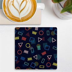 Memphis Seamless Patterns Abstract Jumble Textures UV Print Square Tile Coaster 