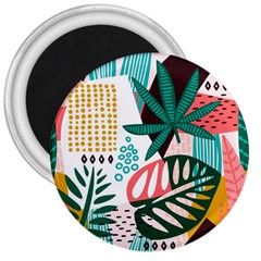 Abstract Seamless Pattern With Tropical Leaves 3  Magnets