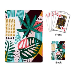 Abstract Seamless Pattern With Tropical Leaves Playing Cards Single Design (rectangle)