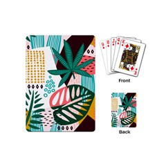 Abstract Seamless Pattern With Tropical Leaves Playing Cards Single Design (mini)