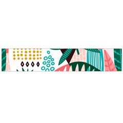 Abstract Seamless Pattern With Tropical Leaves Large Premium Plush Fleece Scarf 