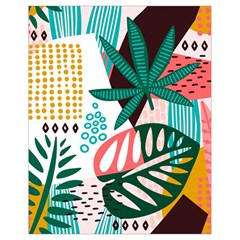 Abstract Seamless Pattern With Tropical Leaves Drawstring Bag (small) by Hannah976