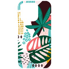 Abstract Seamless Pattern With Tropical Leaves Iphone 15 Pro Black Uv Print Pc Hardshell Case by Hannah976