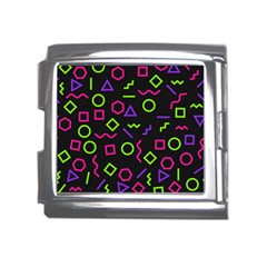 Geometric Seamless Pattern Mega Link Italian Charm (18mm)