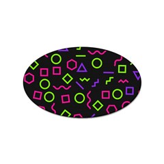 Geometric Seamless Pattern Sticker Oval (10 Pack)