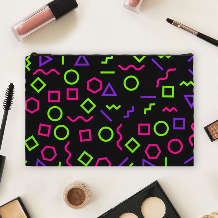 Geometric Seamless Pattern Cosmetic Bag (Large)