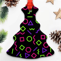 Geometric Seamless Pattern Christmas Tree Ornament (two Sides)