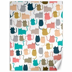 Cute Seamless Pattern Happy Kitty Kitten Cat Canvas 36  X 48  by Hannah976