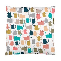 Cute Seamless Pattern Happy Kitty Kitten Cat Standard Cushion Case (one Side) by Hannah976