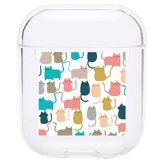 Cute Seamless Pattern Happy Kitty Kitten Cat Hard Pc Airpods 1/2 Case by Hannah976