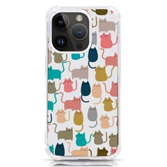 Cute Seamless Pattern Happy Kitty Kitten Cat Iphone 14 Pro Tpu Uv Print Case by Hannah976