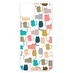 Cute Seamless Pattern Happy Kitty Kitten Cat Iphone 15 Pro Tpu Uv Print Case