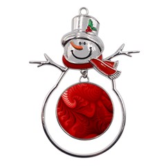 Lachs Kl Rotweissschwarz Kl Metal Snowman Ornament by 2607694c