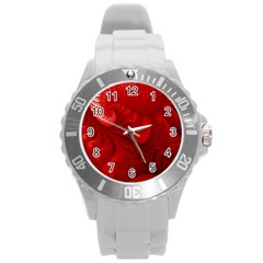 Lachs Kl Rotweissschwarz Kl Round Plastic Sport Watch (l) by 2607694c