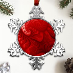 Lachs Kl Rotweissschwarz Kl Metal Small Snowflake Ornament by 2607694c