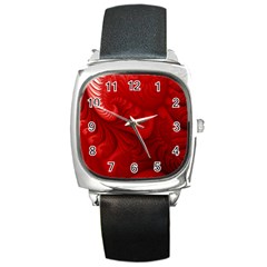 Rotweissschwarz2 Kl Rotweissschwarz Kl Square Metal Watch by 2607694c