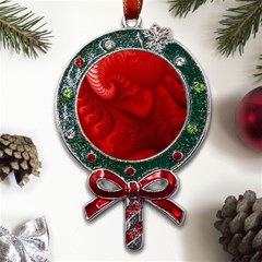 Rotweissschwarz2 Kl Rotweissschwarz Kl Metal X mas Lollipop With Crystal Ornament by 2607694c