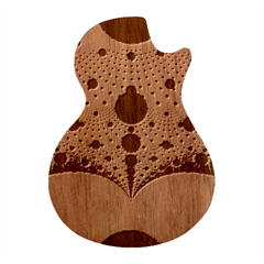 Pattern 2 Guitar Shape Wood Guitar Pick Holder Case And Picks Set