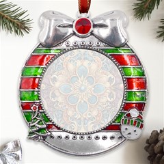 Pattern 1 Muster 7 600dpi 12000 Matt Metal X mas Ribbon With Red Crystal Round Ornament by 2607694c